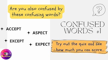Confused Words #1| ACCEPT| EXCEPT| ASPECT| EXPECT | English Grammar Quiz | Starter Pack