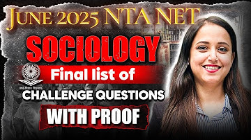 FINAL list of Challenge questions | With proofs | NTA NET June Sociology 2025 | Antara