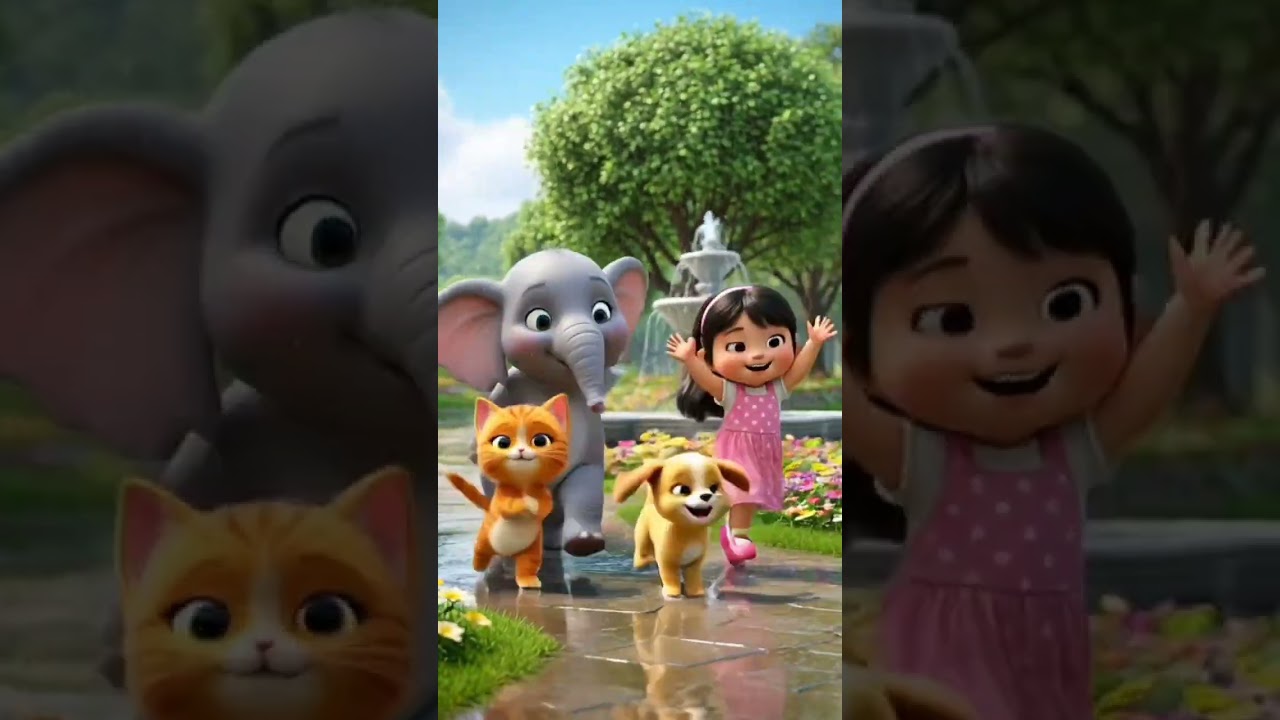 Dubi Dubi Dum Dum – Baby, Eliphant Cat aur Dog ki Masti 🌳🐱🐶🐘 