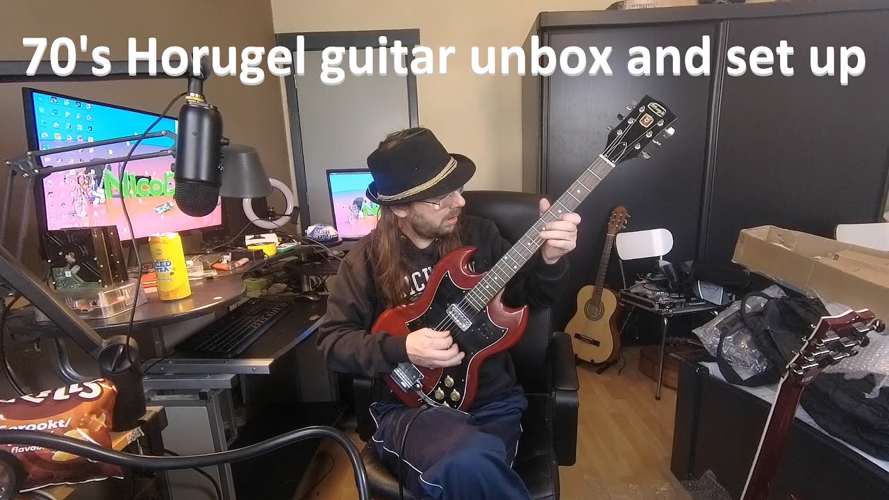 New very old Horugel SG guitar unbox and first set up