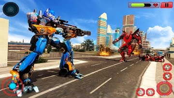 Grand Police Truck Robot War Transform Robot - Android Gameplay
