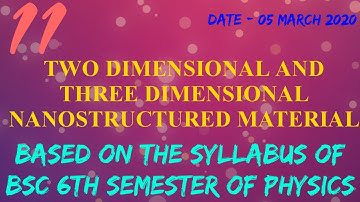 TWO DIMENSIONAL AND THREE DIMENSIONAL NANOSTRUCTURED MATERIAL