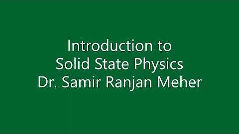 Introduction to Solid State Physics: Lecture-1 (Drude Model-I)