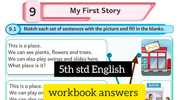 5th std English Term 1 unit 9 workbook answers/ My first story workbook answers 