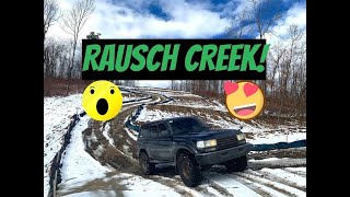 TURBO DIESEL LAND CRUISER AND JEEPS TAKE ON SNOWY RAUSCH CREEK!