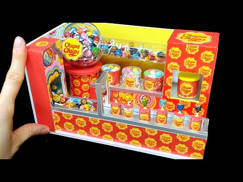 DIY Miniature Realistic Chupa Chups factory # - Build Amazing  Chupa Chups cardboard factory｜츄파춥스