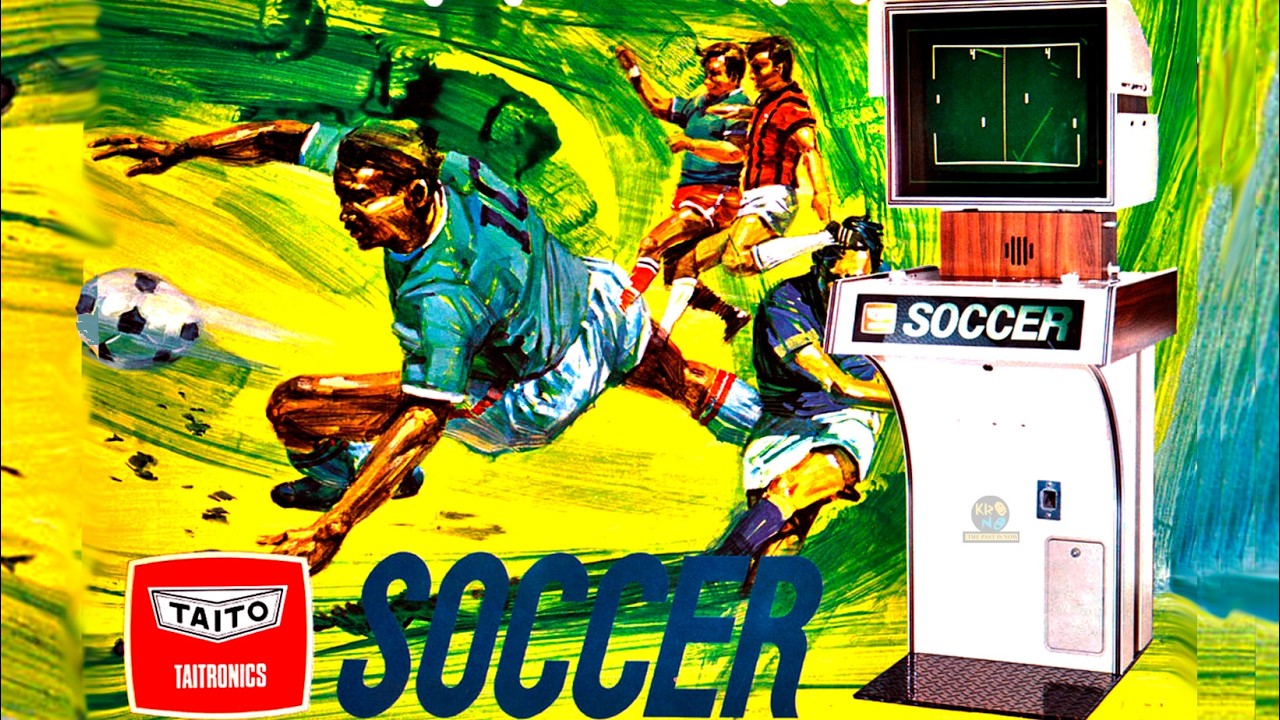 ビデオテクノロジー フットボールゲーム(1986年製) Soccer - [Taito] - Arcade - (1973) - YouTube