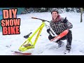 Riding my diy snow bike modification  the ultimate snow mtb