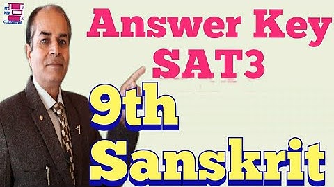 solved question paper sanskrit Sat3 class 9 answer key by vijay kumar