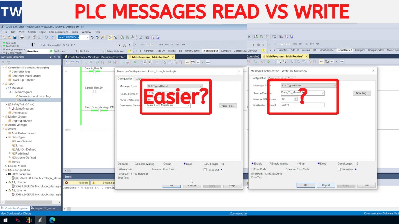 Avoid Mistakes: PLC Read vs. Write Messaging Tips