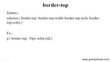 border top in CSS (Hindi)
