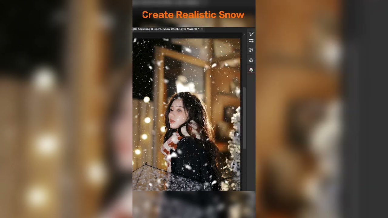 How to Create Realistic Snow in Photoshop l Photoshop tutorial