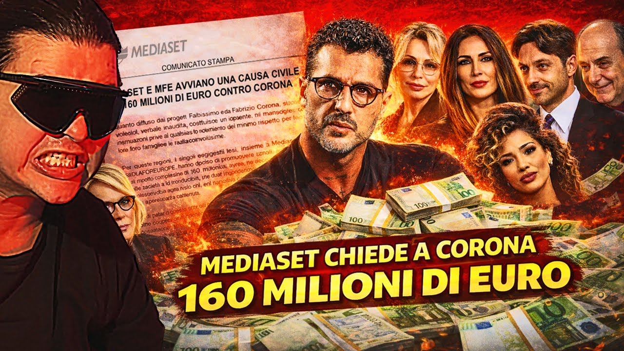 Mediaset chiede a Fabrizio Corona 160 Milioni di Euro di danni per Falsissimo