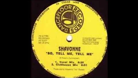 Shavonne - So, Tell Me, Tell Me 1989 BEST FREESTYLE ELECTRO MUSIC