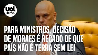 Telegram bloqueado: Para ministros, decisão de Moraes é recado de que país não é terra sem lei
