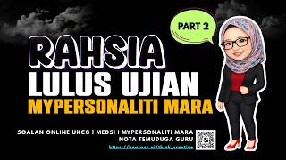 Soalan Ujian MyPersonaliti Guru MARA Tahun 2026 (Minda Pendidik Profesional)
