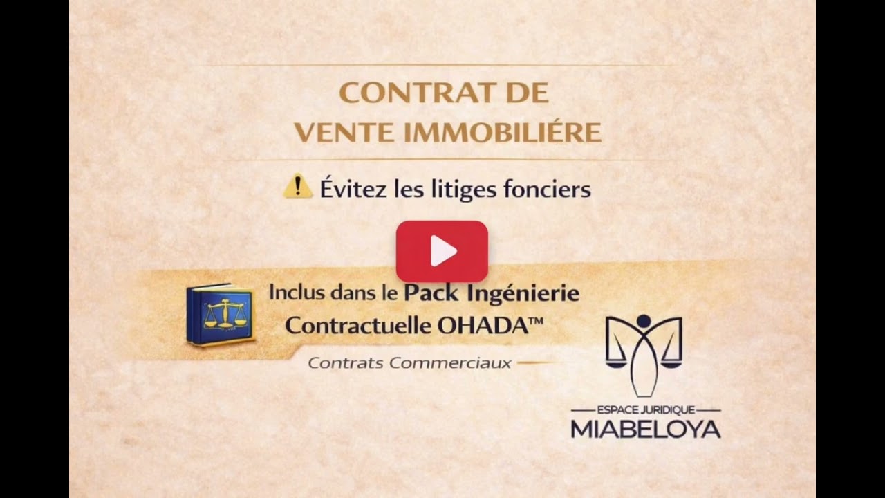 Contrat de vente immobilière