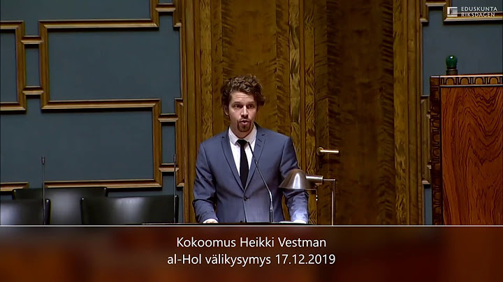 Heikki Vestman al-Hol välikysymys 17.12.2019