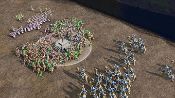 Age of Empires 4 - 4v4 CBA MASSIVE CORRIDOR BATTLE WITH HUGE ARMIES | Multiplayer Gameplay