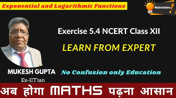 exponential and logarithmic functions | Ex 5.4 Solutions