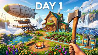 DAY 1 In This Stunning New Floating Island Survival Game screenshot 3