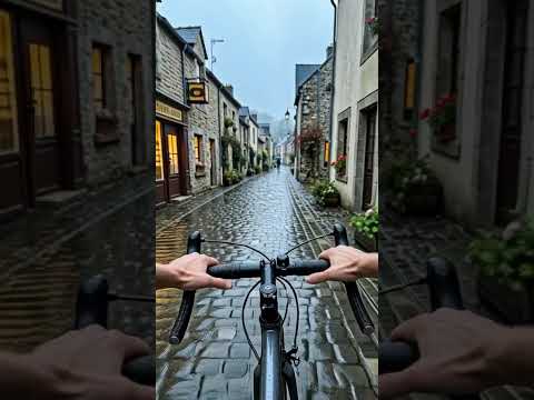 cycling alone in the streets