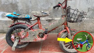 Restoration bicycle 🚲 Restoring an Old and Rusty Family Relic Bicycle 🚲 Girl restore