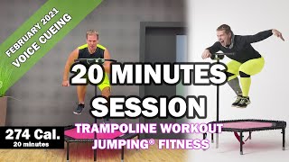 20 minutes trampoline session February 2021 - Jumping® Fitness [VOICE CUEING]