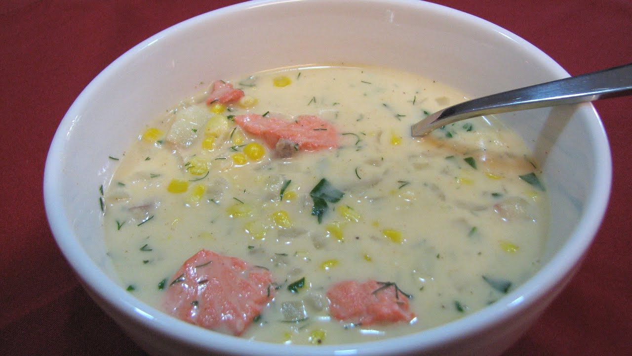 Salmon and Corn Chowder Lynn's Recipes YouTube