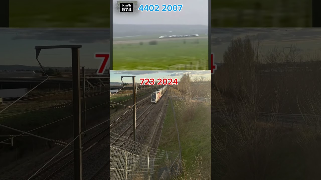 TGV record du monde vitesse (2007 et 2024) 