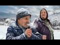 Life in a Snowy Mountain Village of an Unbreakable Elderly Couple Far From Civilization