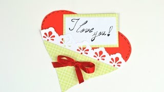 How to make an Easy Paper Heart - Last Minute Gift Cards for Valentines Day - DIY Paper Crafts