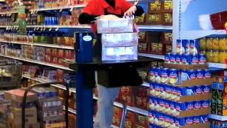 Stock and Roll Used for Stocking High Shelves