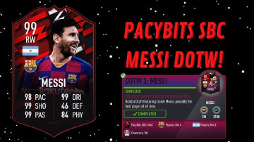 PACYBITS SBC MESSI DRAFT OF THE WEEK!- FUT 20 Pacybits Pack Opener & Draft