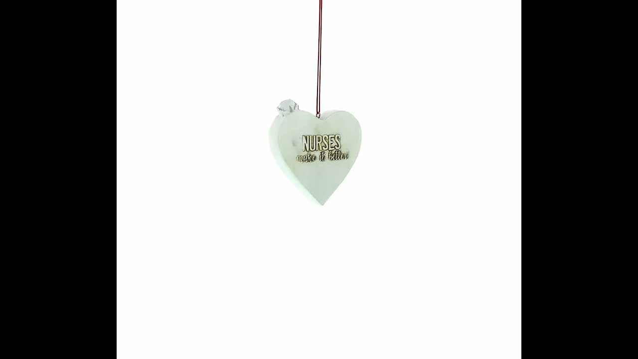Best Nurse Ever Heart with Medical Tools Resin Christmas Ornament (EE-026)