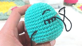 Ojos bordados amigurumi… #amigurumi #tutorialamigurumi #tutorialcroche