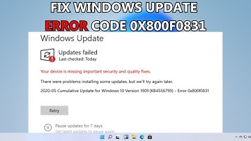 How to Fix Windows Update Error Code 0x800f0831 (Windows 11/10)