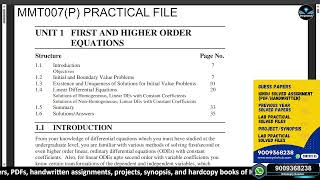 HOW TO MAKE MMT 007 PRACTICAL FILE | MSC MACS IGNOU
