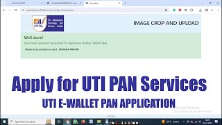 How to Apply for PAN Card Online through UTI EWALLET  | PAN Card Application | Hindi