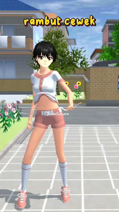 tutorial membuat rambut cewek tomboy di sakura school simulator #sakurass #sakura #tutorial