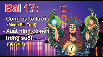 Tự Học CorelDraw 2020 Bài 17 – Công cụ tô lưới (Mesh Fill) – Xuất hình có nền trong suốt.