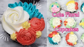 How to decorate Cute Floral Cupcakes