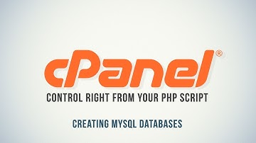 Control cPanel with PHP : Creating MySQL Databases - Part 12