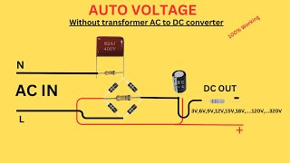 Auto AC DC converter / without transformer /Convert Ac 220v power to 3v-6v-9v-12v-24v-48v-....320V