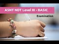 Asnt ndt level 3 exam  basic