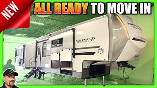 RV like a Fully Furnished Turn-Key Ready Home! 2026 Wildwood 380WDR Fifth Wheel w/Washer & Dryer!