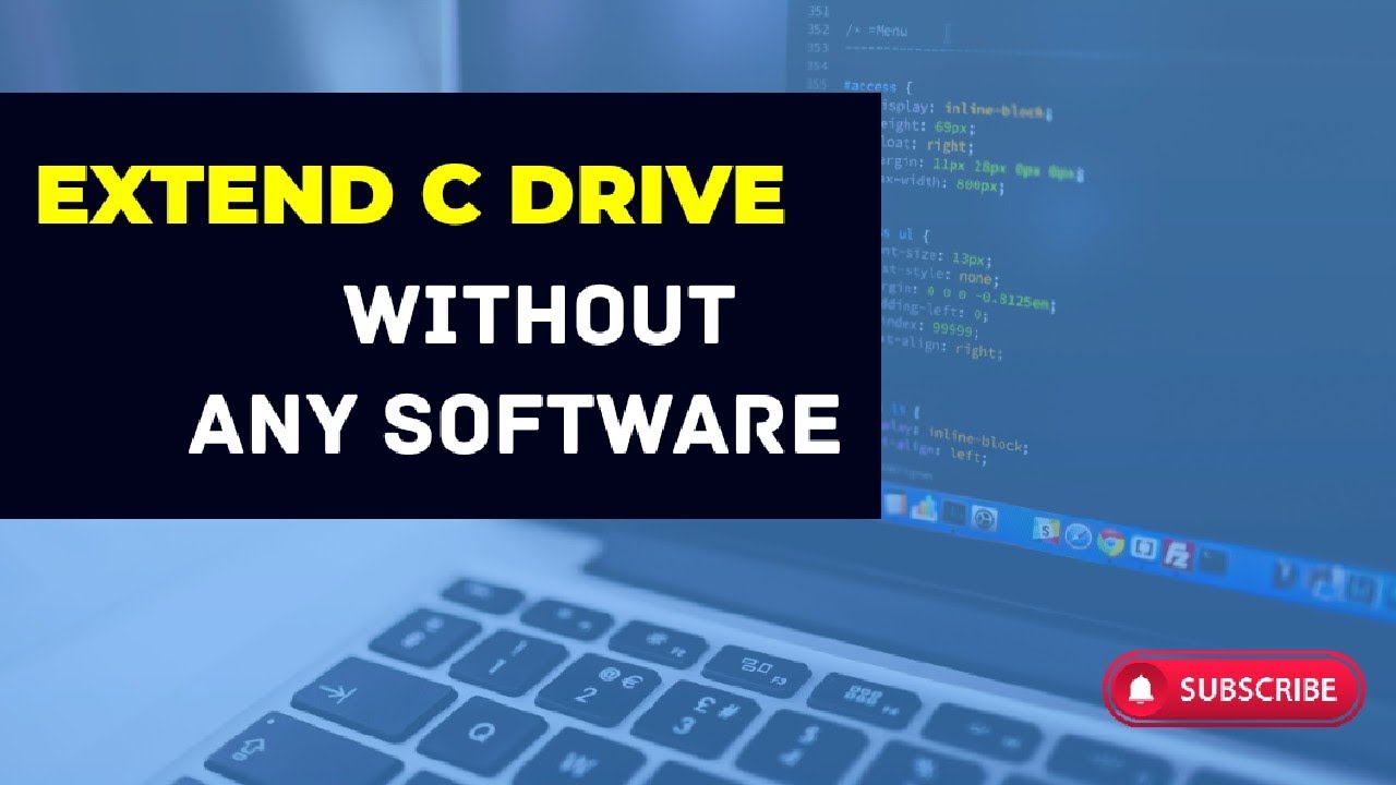 how to extend c drive in windows 10 without any software 2022 - YouTube