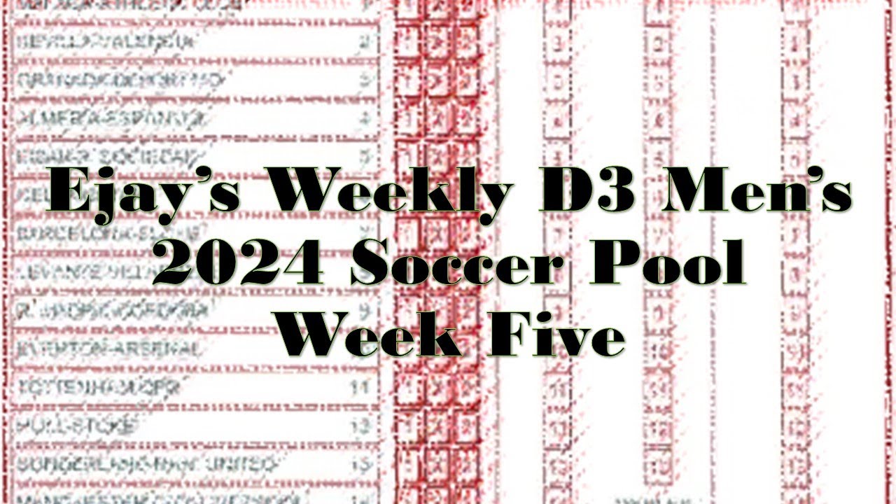 Pool Week 20 EJay’s Weekly Men’s D3 Pool - Week Five - YouTube