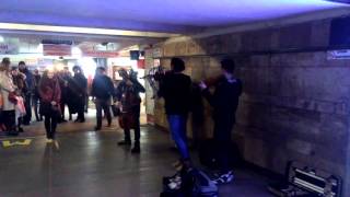 Nirvana - Violin quartet performance. Street music.