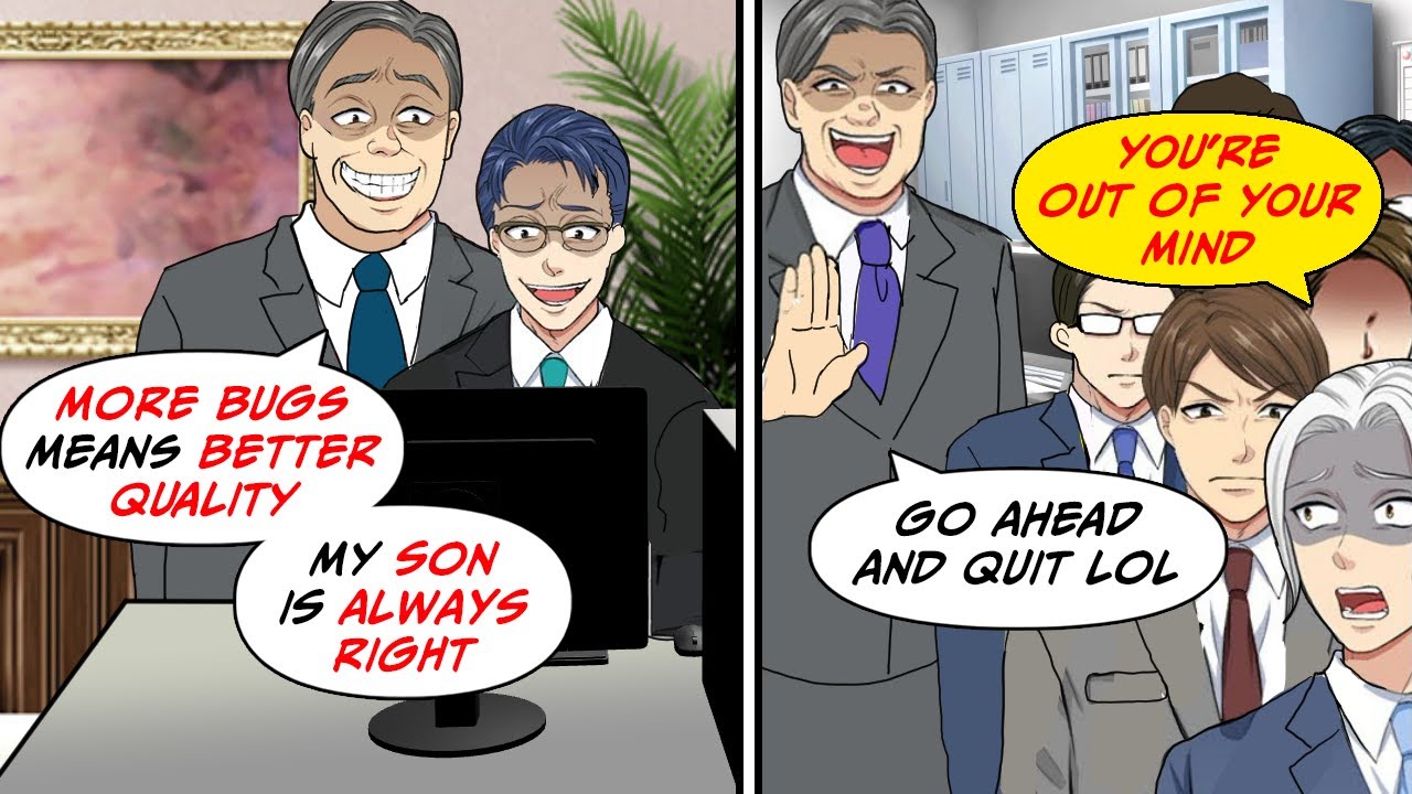 The CEO was playing favorites with his son, who was a terrible programmer